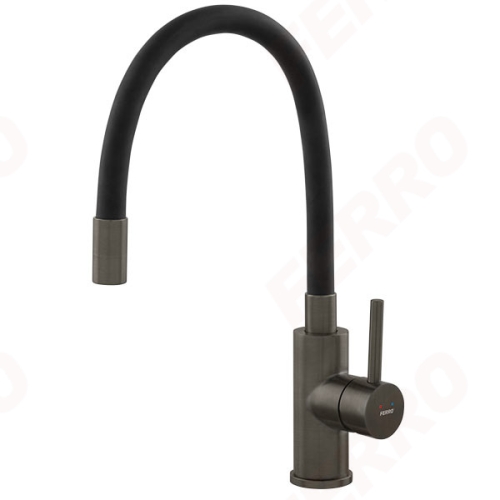 Ferro Zumba Gun Metal konyhai csaptelep flexibilis kifolyócsővel BZA4BSSGM