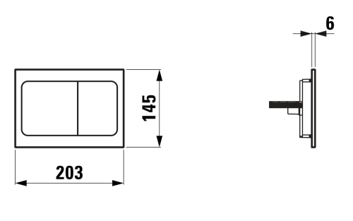 Laufen INEO AIR nyomólap, fehér H9001130000001