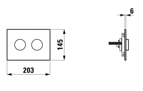 Laufen INEO GROOVE nyomólap, matt króm H9001170070001