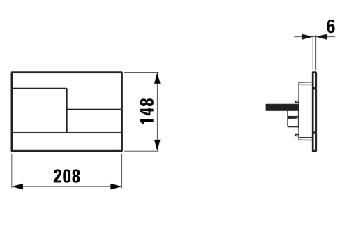 Laufen INEO SKYLINE nyomólap, króm H9001180040001