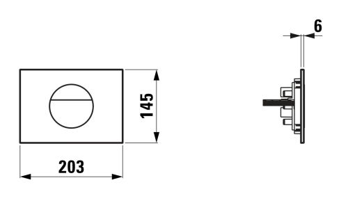 Laufen INEO SUNRISE nyomólap, matt króm H9001120070001