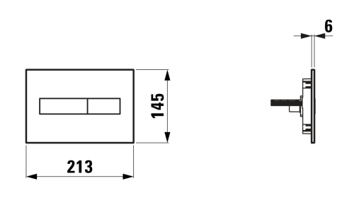 Laufen INEO HORIZON nyomólap, matt króm H9001110070001