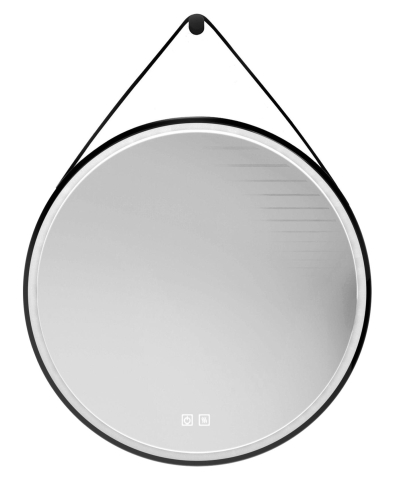 Kielle Idolio led tükör páramentesítővel 59 cm, fekete kerettel 50324004