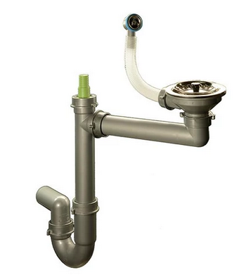 LUNART Helytakarékos szifon (egymedence), króm 5999861632411