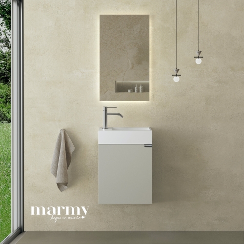 Marmy CODE 36x18x45 BALOS függ. alsószekrény, 1 ajtó, laminált (mosdó nélkül) Light Taupe 20 10 01 04 13 75