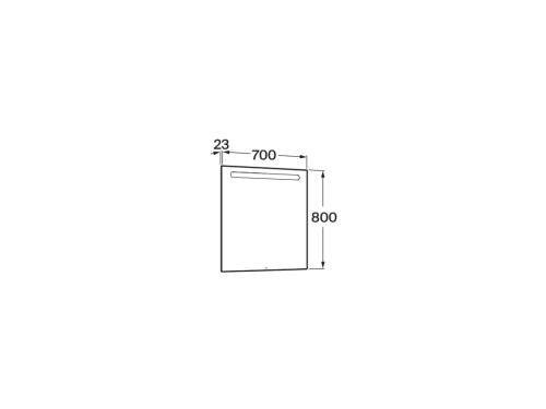 Roca Eidos 70x80 cm tükör LED világítással A812466000