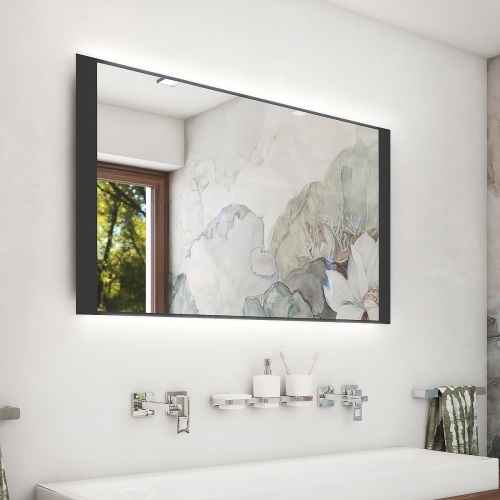 Roltechnik NIMCO 120x60 cm LED tükör, matt fekete ZPC 41006-90