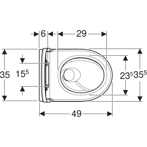 Geberit iCon TurboFlush mélyöblítésű rövidített fali WC ülőkével, matt fehér 503.049.JT.1