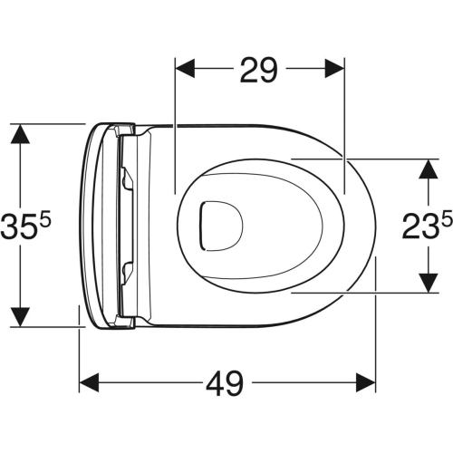 Geberit iCon Rimfree mélyöblítésű rövidített fali WC ülőkével, matt fehér 502.381.JT.1