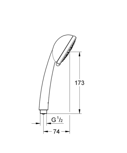 Grohe Vitalio Trend 90 kézizuhany, króm 28725000 (K)