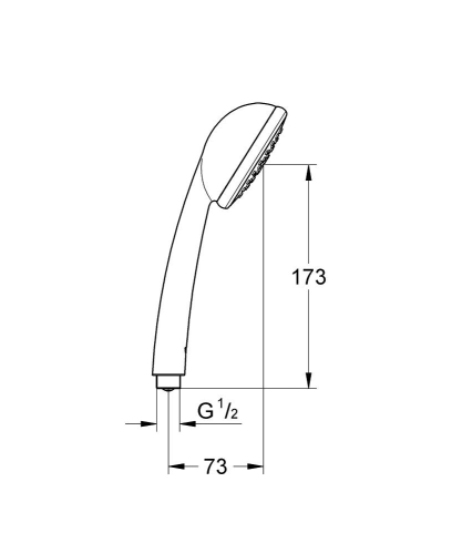Grohe Vitalio Trend 90 kézizuhany, króm 27152000 (K)