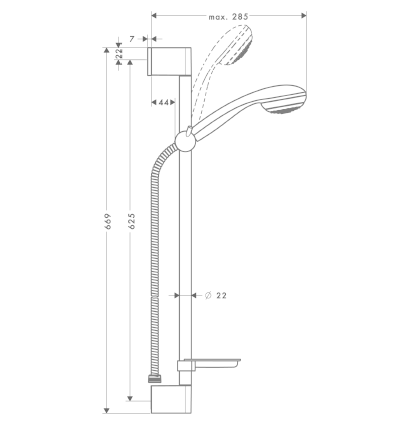 Hansgrohe Marin2 Eco zuhanyszett, króm 27324002 (K)