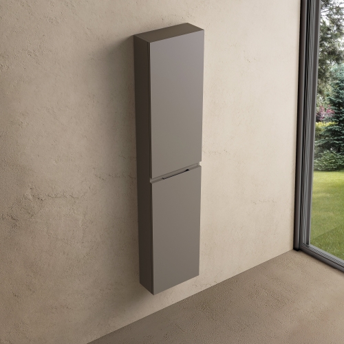 Marmy CODE 35x15x160 JOBBOS függesztett faliszekrény, 2 ajtó, laminált Dark Taupe 20 51 02 16 12 74