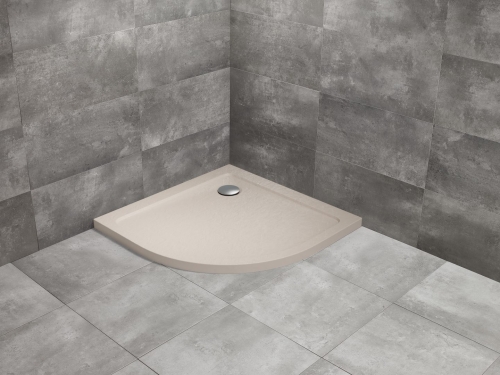 Radaway Doros Stone A 90x90 cm íves zuhanytálca, beige SDRA9090-01-84S
