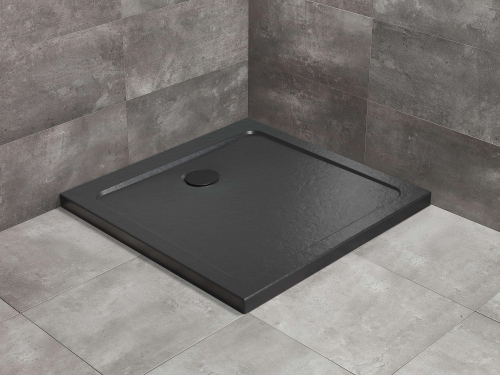 Radaway Doros Stone C 80x80 cm szögletes zuhanytálca, fekete SDRC8080-01-54S