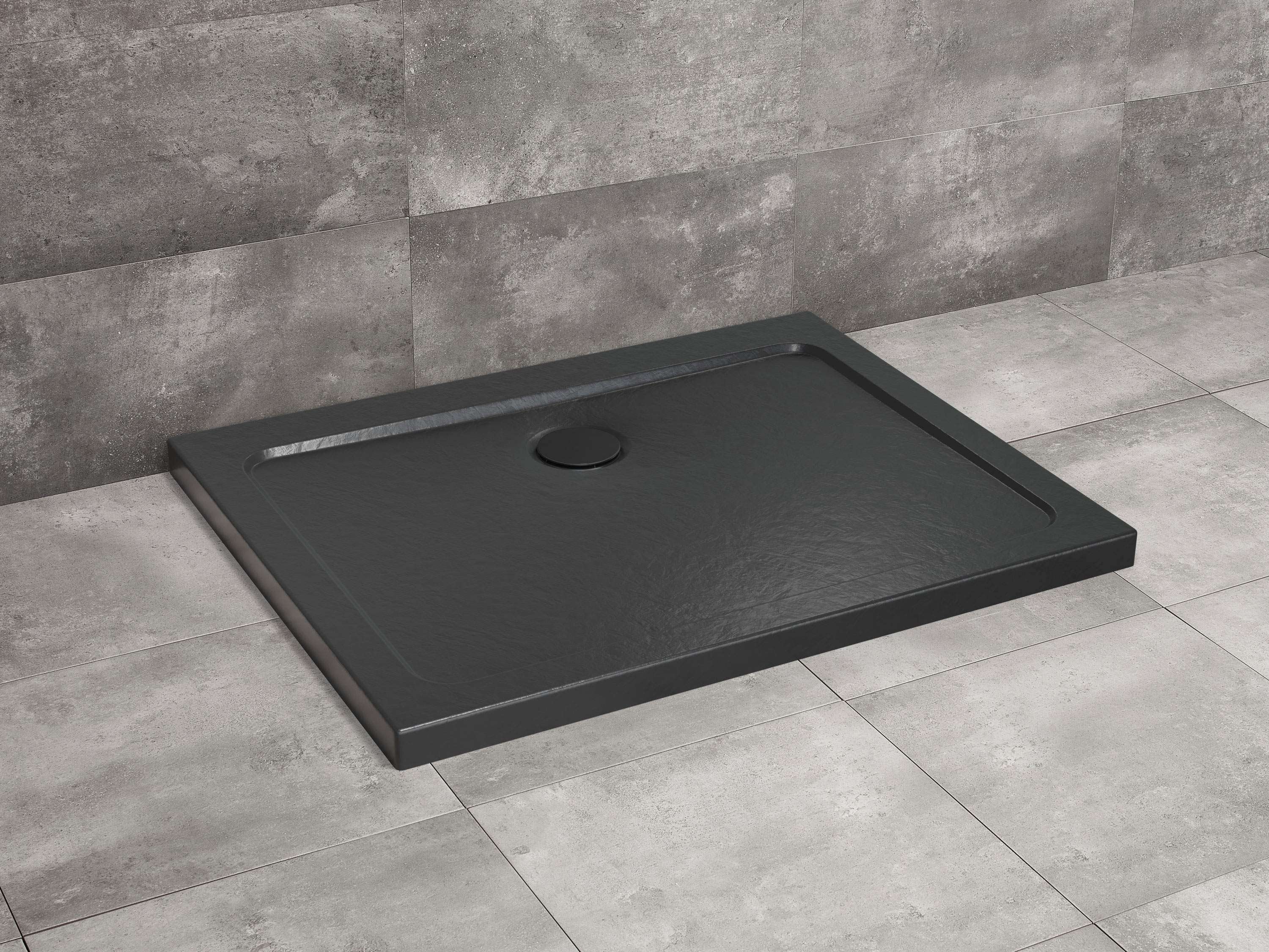 Radaway Doros Stone D 130x90 cm szögletes zuhanytálca, fekete SDRD1390-01-54S