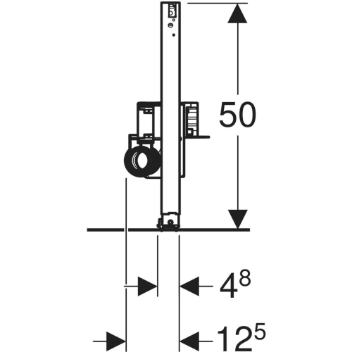 Geberit Duofix 90-250 mm zuhanyelem falsík alatti összefolyóval 111.591.00.2