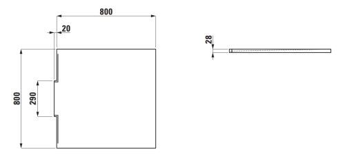 Laufen Nia 80x80 cm Marbond zuhanytálca, antracit H2100300780001