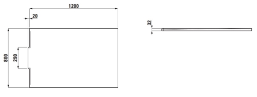 Laufen Nia 120x80 cm Marbond zuhanytálca, matt beton H2100330790001