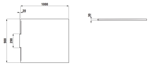 Laufen Nia 100x90 cm Marbond zuhanytálca, matt beton H2100360790001