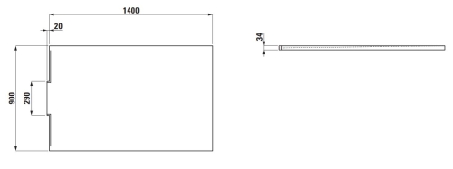 Laufen Nia 140x90 cm Marbond zuhanytálca, antracit H2100380780001