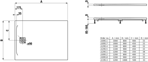 Laufen Pro 120x90 cm zuhanytálca, beige matt H2109581860001