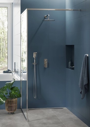 Cersanit Larga walk-in zuhanyfal 120 cm, króm S932-137
