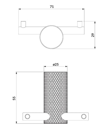 Cersanit Zen dupla akasztó, fegyver metál S951-876