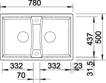 BLANCO LEXA 8 kávé exc.nélkül Gránit Mosogató 524969