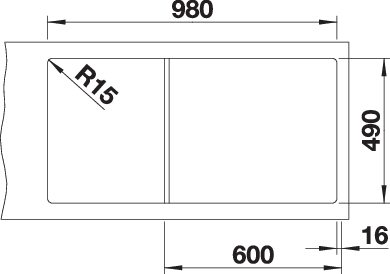 BLANCO ZENAR XL6S DGP fekete fa t. Gránit Mosogató 526054