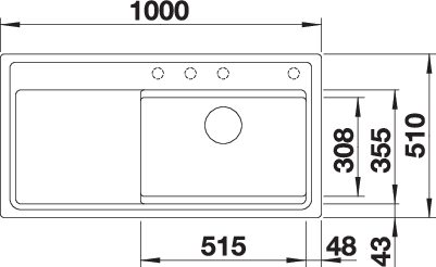 BLANCO ZENAR XL 6S DGP fehér fa t. Gránit Mosogató 524056