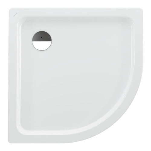 Laufen Platina negyed-köríves alakú zuhanytálca, átmérő 550 mm, fehér csúszásgátló H2150186000401