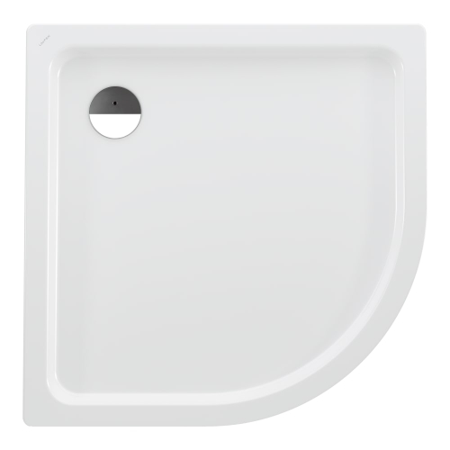 Laufen Platina negyed-köríves alakú zuhanytálca, sugár 550 mm, zajvédelmi párnával, fehér H2150190000401