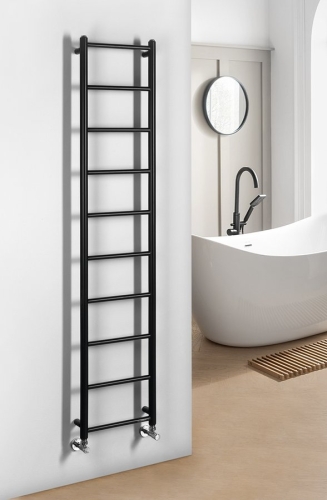 Sapho DINA 350x1680 mm fürdőszobai radiátor, matt fekete IR378TB