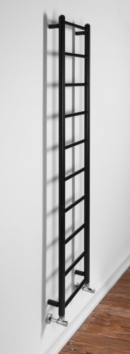 Sapho DINA 350x1680 mm fürdőszobai radiátor, matt fekete IR378TB
