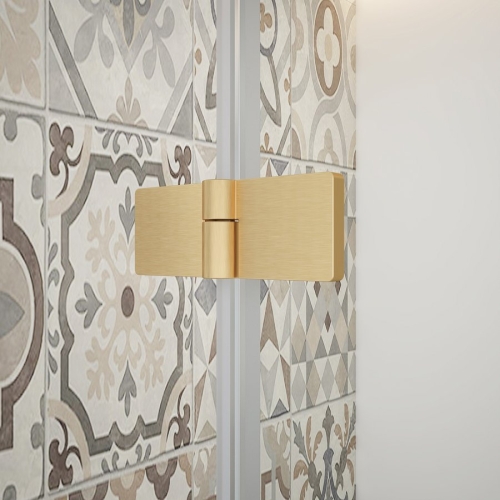 Sapho TRINITY GOLD 90 cm jobbos zuhanyajtó transzparent üveggel, matt arany GT1290CR-G
