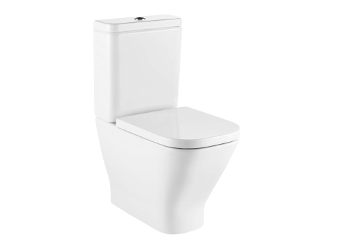Roca The Gap Square monoblokkos wc csésze Compact Clean Rim -perem nélküli, A34273A000