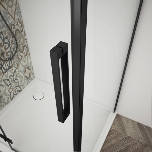 Sapho TRINITY BLACK 100 cm jobbos zuhanyajtó transzparent üveggel, matt fekete GT1210CR-B