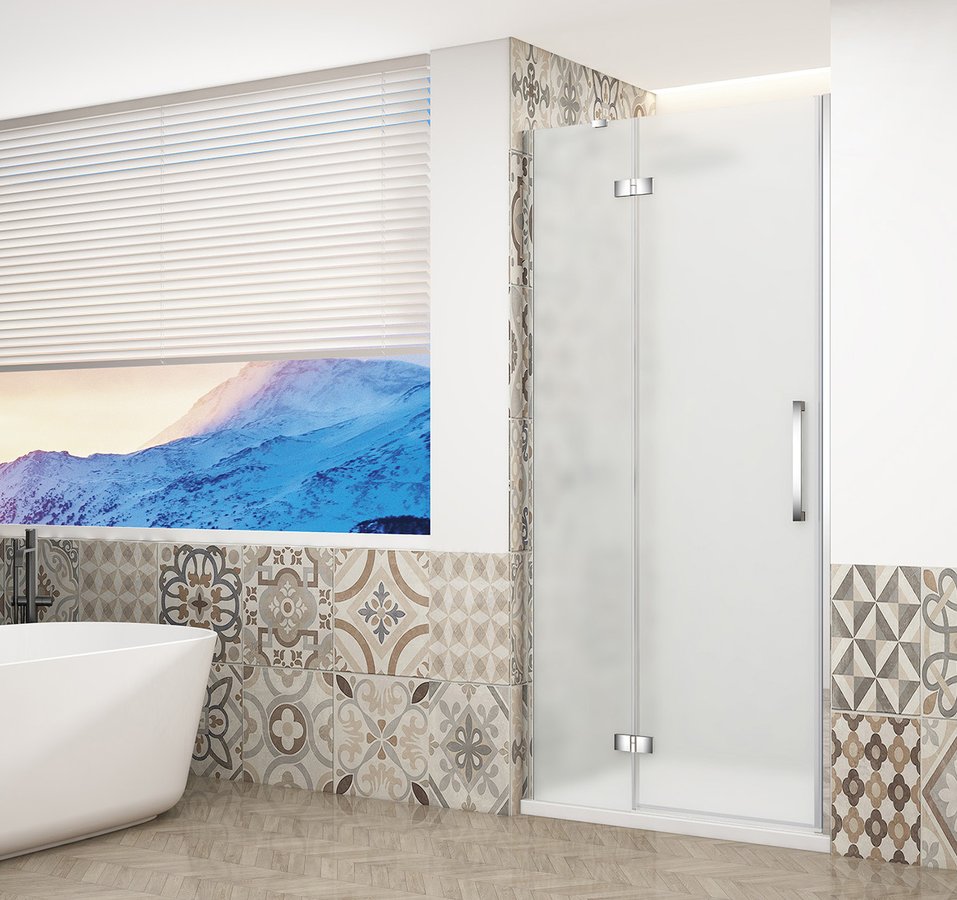 Sapho TRINITY CHROME 100 cm balos zuhanyajtó matt üveggel, króm GT1210ML-CH