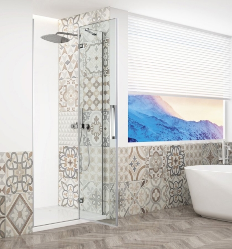 Sapho TRINITY CHROME 110 cm jobbos zuhanyajtó transzparent üveggel, króm GT1211CR-CH