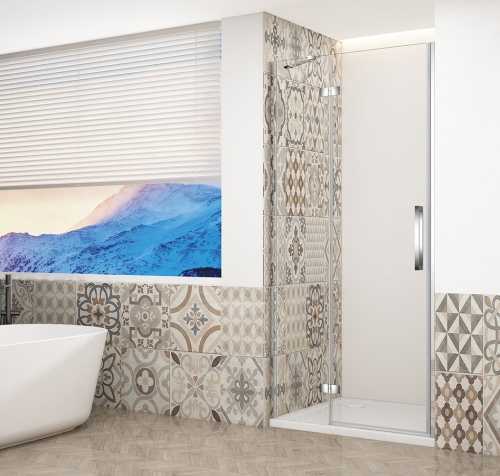 Sapho TRINITY CHROME 120 cm balos zuhanyajtó transzparent üveggel, króm GT1212CL-CH