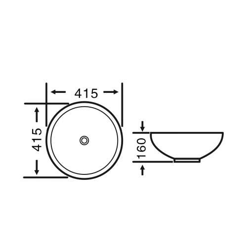 Sapho AQUALINE 41,5 cm kerámiamosdó, fehér 40155