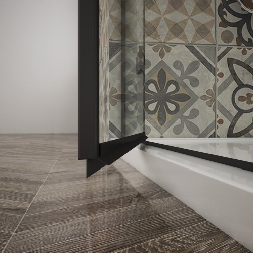 Sapho TRINITY BLACK 80x80 cm zuhanykabin transzparent üveggel, matt fekete GT2280-80C-B