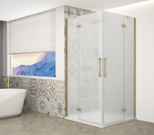 Sapho TRINITY GOLD 80x80 cm zuhanykabin matt üveggel, matt arany GT2280-80M-G