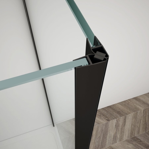 Sapho TRINITY BLACK 90x90 cm zuhanykabin transzparent üveggel, matt fekete GT2290-90C-B