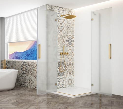 Sapho TRINITY GOLD 110x110 cm zuhanykabin matt üveggel, matt arany GT2211-11M-G