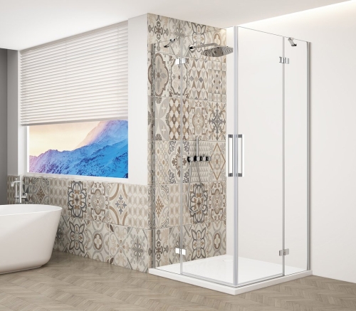 Sapho TRINITY CHROME 80x90 cm zuhanykabin transzparent üveggel, króm GT2280-90C-CH