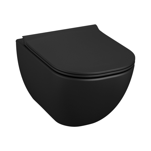 Jika Mio rimless fali wc, matt fekete H8207147160001