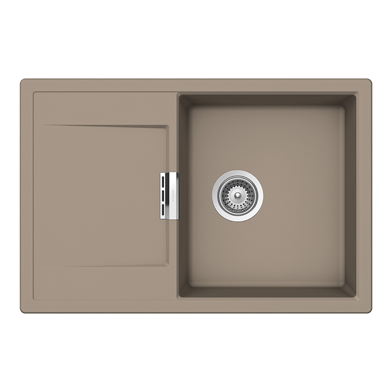 Schock Mono D-100 konyhai mosogatótálca Cristadur Green Line Twilight 765x510 mm, taupe szürke MOND100TWIL