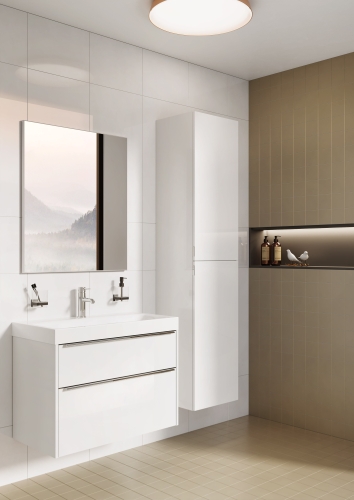 Jika Pure 80-as fürdőszobaszekrény mosdóval, fehér H40B2344025002
